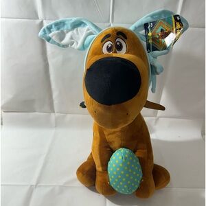Scooby-Doo‎ Easter Greeter Plush Bunny Ears Egg Gemmy 440857 Brown Blue Scoob!